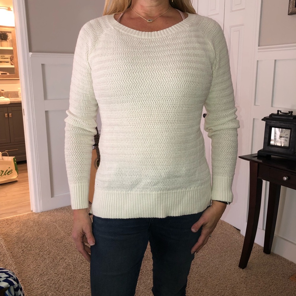 cream sweater